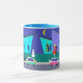 Retro Holiday Cartoon Party Mok (Midden)