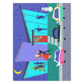 Retro Holiday Cartoon Party Tablecloth Tafelkleed (Voorkant)