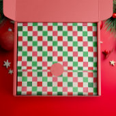 Retro Holiday Check Tissuepapier