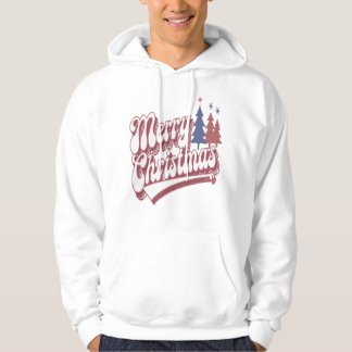 Retro Holiday Cheer: Vrolijk kerstontwerp Hoodie