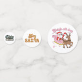 Retro Holiday Funny Christmas Confetti (Achterkanten)