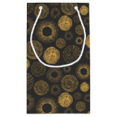 Retro Holiday Gold Burst Christmas Sparkler Klein Cadeauzakje (Achterkant)