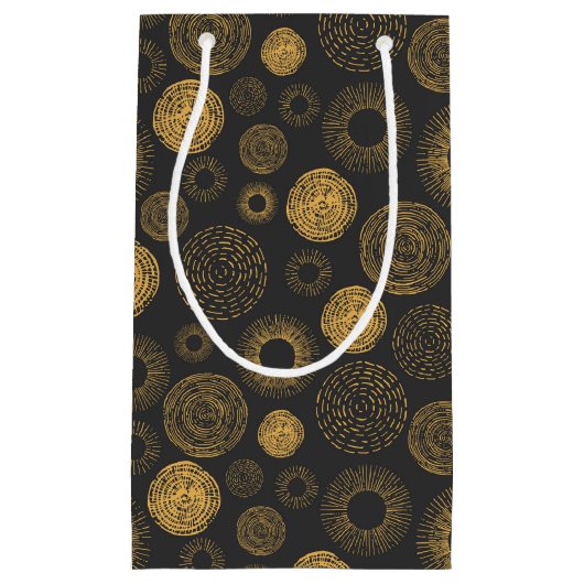 Retro Holiday Gold Burst Christmas Sparkler Klein Cadeauzakje (Voorkant)