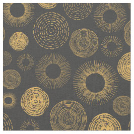 Retro Holiday Gold Burst Sparkler Kerstmis Stof