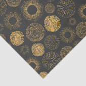 Retro Holiday Gold Burst Sparkler Kerstmis Tissuepapier (Detail)