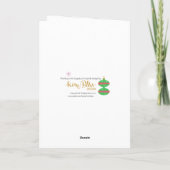 Retro Holiday Greeting Card - Peace Joy Love Bedankkaart (Achterkant)