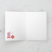 Retro Holiday Greeting Card - Peace Joy Love Bedankkaart (Binnen)