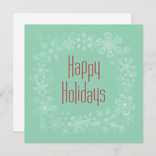 Retro Holiday Kaart Sjabloon (Voorkant / Achterkant)