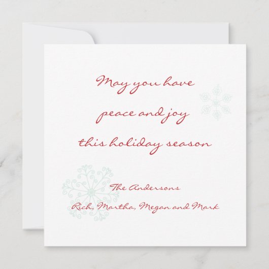 Retro Holiday Kaart Sjabloon (Achterkant)