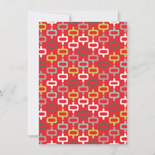 Retro Holiday Kerstmis Kerst Cocktail party Uitnod Kaart (Achterkant)