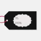 Retro  Holiday lady naamplaatje toevoegen Cadeaulabel (Achterkant Horizontaal)