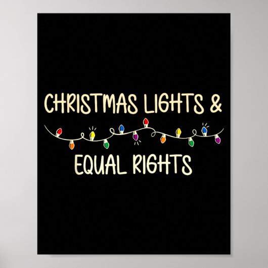 Retro Holiday Lights & Reproductive Rights Xma Poster (Voorkant)