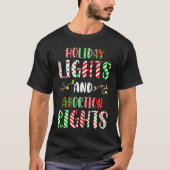Retro Holiday Lights And Abortion Rights Pro Choic T-shirt (Voorkant)
