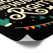 Retro Holiday Lights And Human Rights Suprters Chr Poster (Hoek)