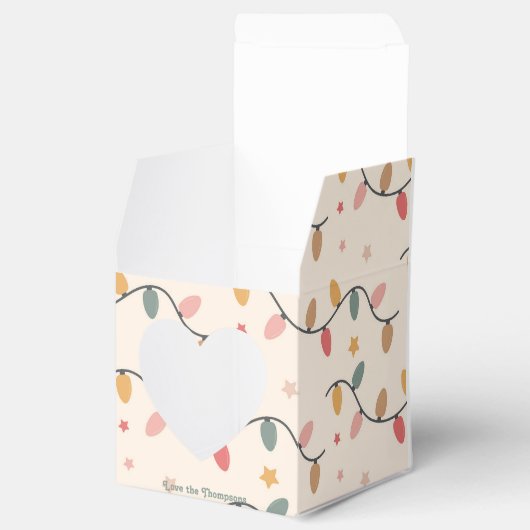 Retro Holiday Lights Kerstvakantie Bedankdoosjes (Geopend)