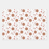 Retro Holiday Melk & kerstkoekjes Inpakpapier Vel (Voorkant 3)