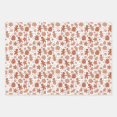 Retro Holiday Melk & kerstkoekjes Inpakpapier Vel (Voorkant 2)