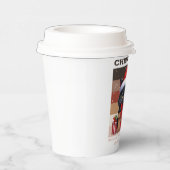 Retro Holiday Mocha Funny Cat Christmas Coffee Papieren Bekers (Rechts)