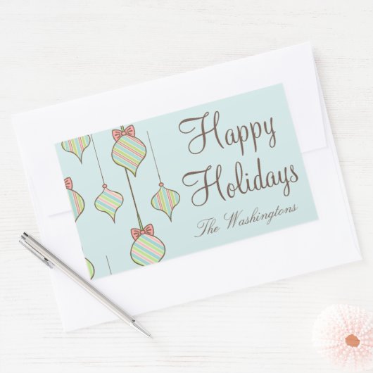 Retro Holiday Ornament Stickers (Envelop)
