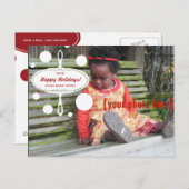 Retro Holiday Ornament - updated Feestdagenkaart (Voorkant / Achterkant)