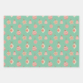 Retro Holiday Ornaments Inpakpapier Vel (Voorkant)