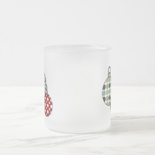 Retro Holiday Ornaments Matglas Koffiemok (Center)