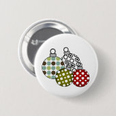 Retro Holiday Ornaments Ronde Button 5,7 Cm (Voorkant /achterkant)