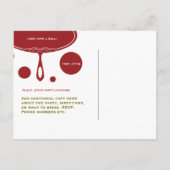 Retro Holiday Party Uitnodiging Briefkaart (Achterkant)