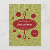 Retro Holiday Party Uitnodiging Briefkaart (Voorkant)