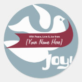 Retro Holiday Peace Label (Voorkant)