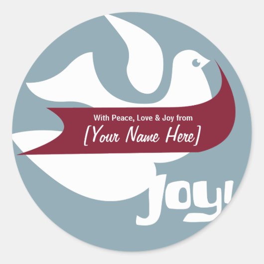 Retro Holiday Peace Label (Voorkant)