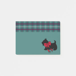 Retro Holiday Scottish Terrier Post merkt het op Post-it® Notes