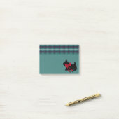Retro Holiday Scottish Terrier Post merkt het op Post-it® Notes (Op bureau)