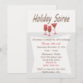 Retro Holiday Soiree Uitnodiging (Voorkant / Achterkant)