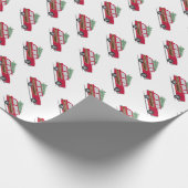 Retro Holiday station wagen Cadeaupapier (Hoek)