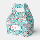 Retro Holiday Style Gable Favor Box Bedankdoosjes (Voorkant Zijde)
