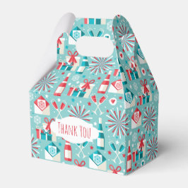 Retro Holiday Style Gable Favor Box Bedankdoosjes