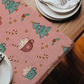 Retro Holiday Table Funky Pastel Christmas Style Lange Tafelloper