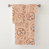 Retro Holiday Towels Funky Pastel Bathroom Style Bad Handdoek (Insitu)