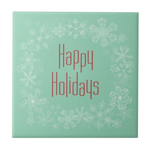 Retro Holiday Trivet Tegeltje (Voorkant)