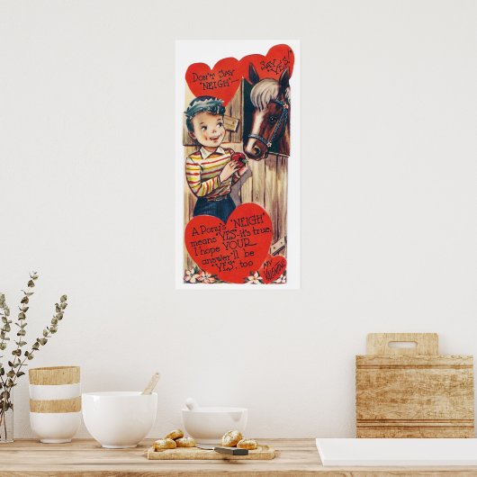 Retro  Holiday Valentijn poster (Keuken)