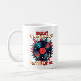 Retro Holiday Vinyl Magic Koffiemok
