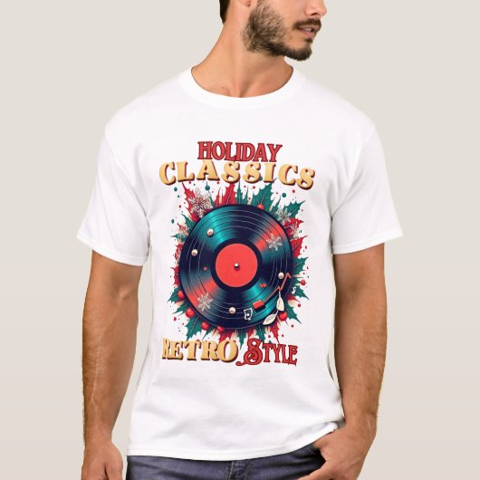 Retro Holiday Vinyl Magic T-shirt (Voorkant)