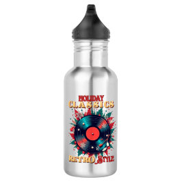 Retro Holiday Vinyl Magic Waterfles