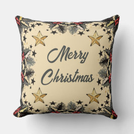 Retro Holly Berries en Evergreen Sierkussen
