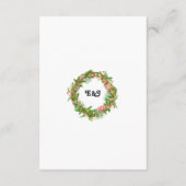 Retro Holly en Ivy Fietsbruiloft Gastgegevens Informatiekaartje (Achterkant)