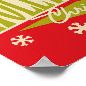 Retro Holly Jolly Kerstmis Poster (Hoek)