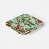 Retro Holly Kerst Klein Papieren Bordje (Gebogen)