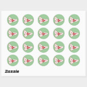 Retro Holly Leaves and Berries Christmas Stickers (Vel)