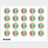 Retro Holly Leaves and Berries Holiday Stickers (Vel)